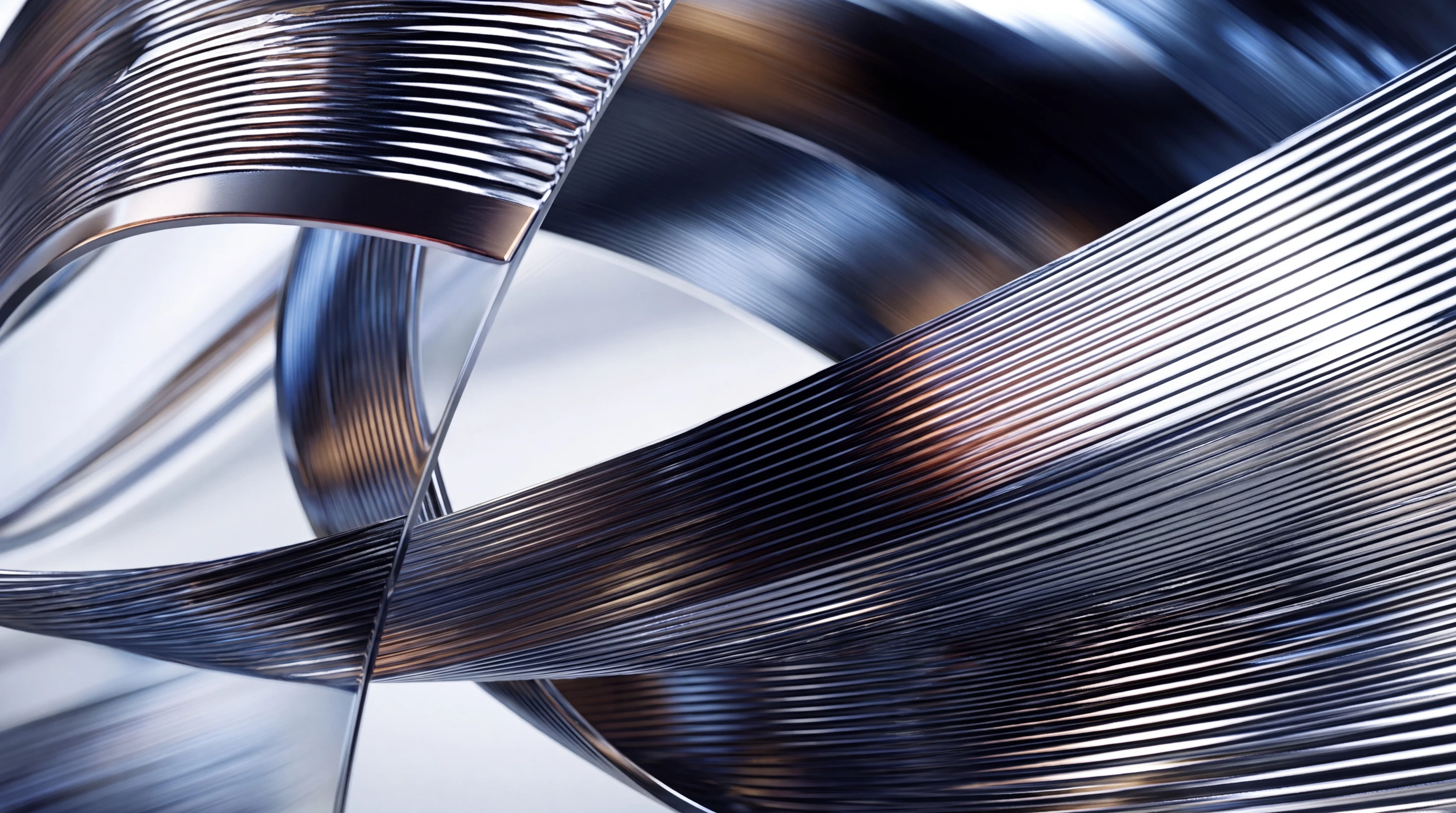 Interlocking structured metallic forms, illustrating connected accounting data workflows
